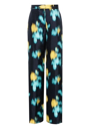 Lanvin abstract-print wide-leg trousers - Blue