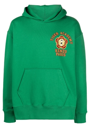 Kenzo logo-print cotton hoodie - Green