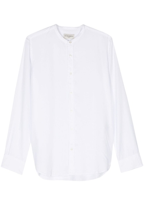 Officine Generale band-collar long-sleeve shirt - White