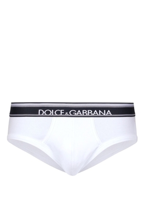 Dolce & Gabbana logo-waistband cotton briefs - White