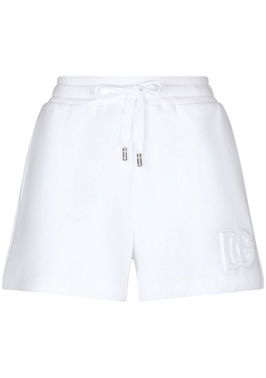 Dolce & Gabbana DG-logo track shorts - White