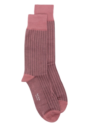 Paul Smith ribbed ankle socks - Red