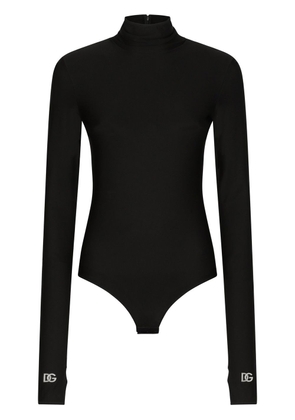 Dolce & Gabbana DG-logo roll-neck bodysuit - Black