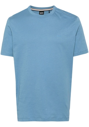 BOSS raised-logo cotton T-shirt - Blue