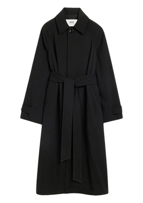 AMI Paris belted virgin-wool coat - Black