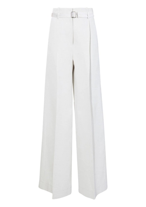 Proenza Schouler Dana high-waist cotton-linen trousers - White