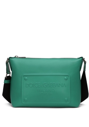 Dolce & Gabbana raised-logo messenger bag - Green