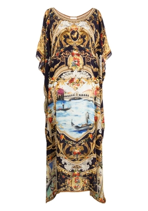 Camilla Venice Vignette-print silk kaftan dress - Multicolour
