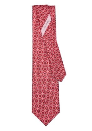 Ferragamo Totem-print silk tie - Red