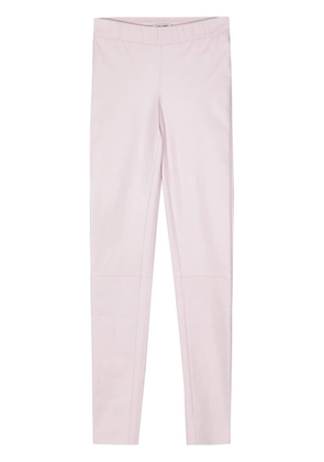 Max & Moi elasticated-waist leather leggings - Pink