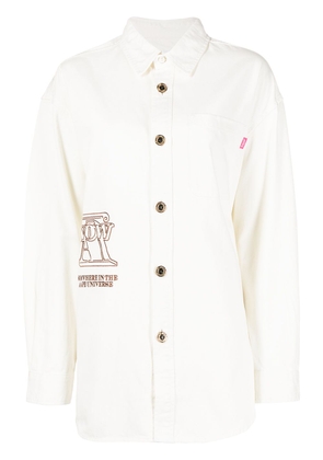 AAPE BY *A BATHING APE® embroidered-logo oversized shirt - White