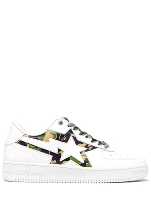 A BATHING APE® Bape Sta Icon leather sneakers - White