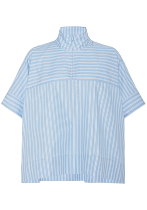 Rosetta Getty striped cotton short-sleeve shirt - Blue