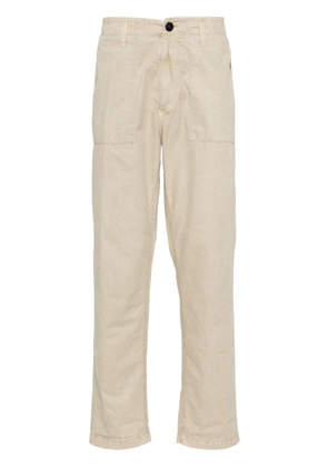 Stone Island Compass-patch tapered trousers - Neutrals