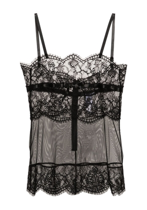 Dolce & Gabbana corded-lace lingerie top - Black