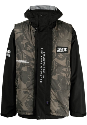 AAPE BY *A BATHING APE® layered padded jacket - Green