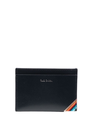Paul Smith Signature-Stripe leather cardholder - Black