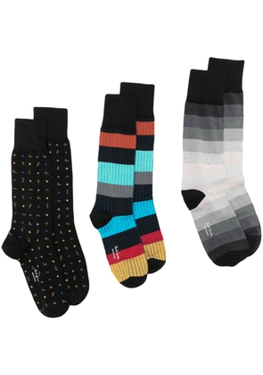 Paul Smith mix-pattern cotton-blend (pack of three) - Black