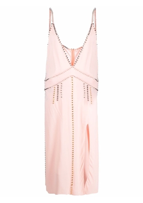 Miu Miu stud-embellished mid-length dress - Pink