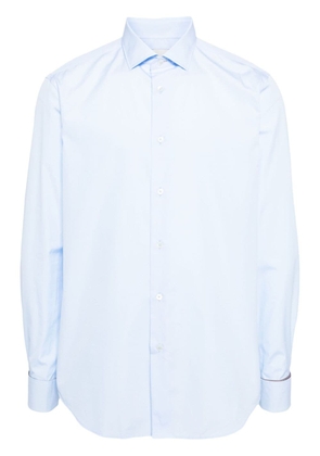 Paul Smith cotton poplin buttoned shirt - Blue