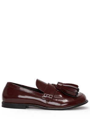 JW Anderson tassel-detail leather moccasins - Red