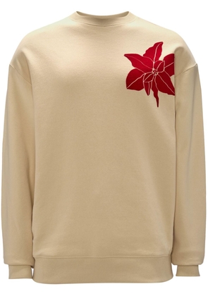 JW Anderson floral-print organic cotton sweatshirt - Neutrals
