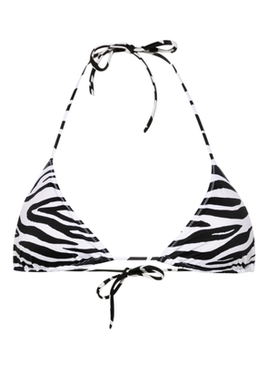 MC2 Saint Barth Leah zebra-print bikini top - Black