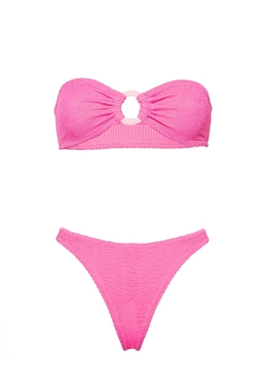 MC2 Saint Barth ring-embellished crinkled bikini - Pink