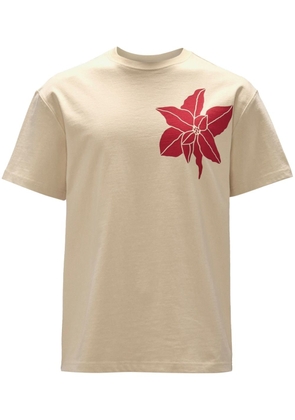 JW Anderson floral-print organic cotton T-shirt - Neutrals