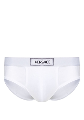 Versace logo-waist briefs - White