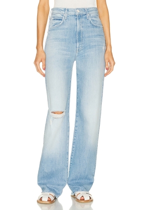 MOTHER High Waisted Tunnel Vision Sneak in Sippin? Sweet Tea - Blue. Size 28 (also in 33).