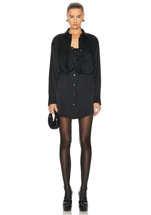 Alexander Wang Button Down Dress in Black - Black. Size 2 (also in ).