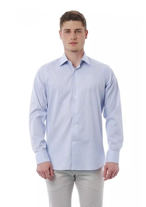 Bagutta Light Blue Cotton Shirt - 4XL