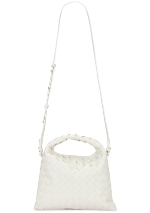 Bottega Veneta Mini Hop Hobo Bag in White & Brass - White. Size all.