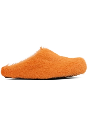 Marni Orange Fussbett Sabot Slip-On Loafers