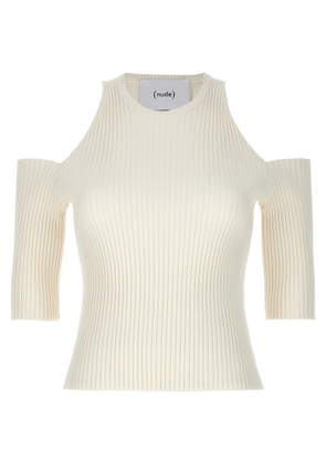 (Nude) Cut-Out Knit Top