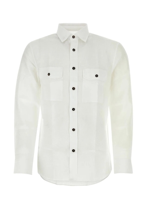 Brioni White Linen Shirt