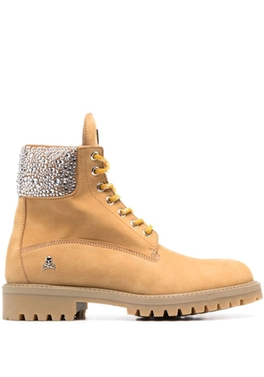 Philipp Plein The Hunter crystal embellished ankle boots - Neutrals