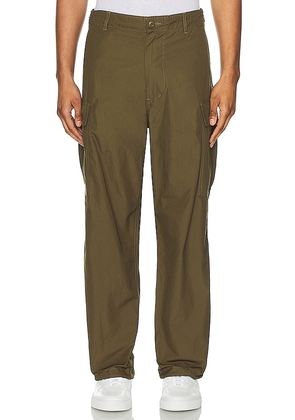 Beams Plus Mil 6 Pockets 80/3 Rip Stop Pant in Olive. Size S, XL/1X.