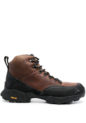 ROA leather lace-up boots - Brown
