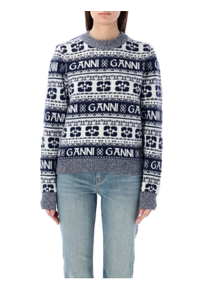 Ganni Allover Logo Sweater