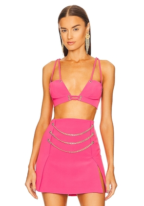 Michael Costello x REVOLVE Idina Crop Top in Pink. Size M.