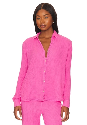 Michael Stars Leo Button Up Shirt in Pink. Size XS.