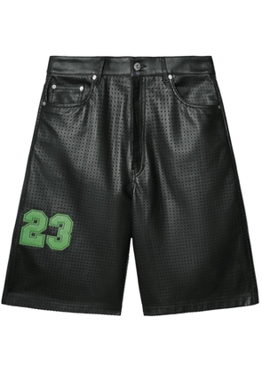 Off-White Natlover basketball leather shorts - Black