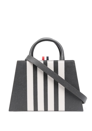 Thom Browne appliqué-stripe tote bag - Grey