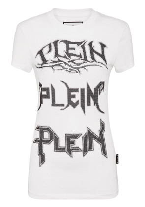 Philipp Plein logo-embellished cotton T-shirt - White