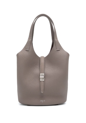 APEDE MOD clasp-fastening leather shoulder bag - Grey