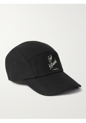 CAFÉ KITSUNÉ - Logo-Embroidered Cotton-Blend Twill Baseball Cap - Men - Black