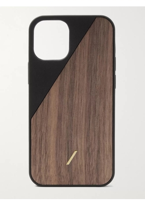 NATIVE UNION - Clic Wooden TPU-Trimmed Walnut iPhone 12 Mini Case - Men - Black