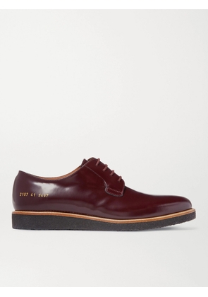 Common Projects - Polished-Leather Derby Shoes - Men - Burgundy - EU 38